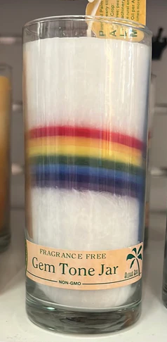 White Rainbow Candle